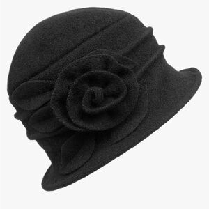 Elegant Black Floral Women's fashion hat